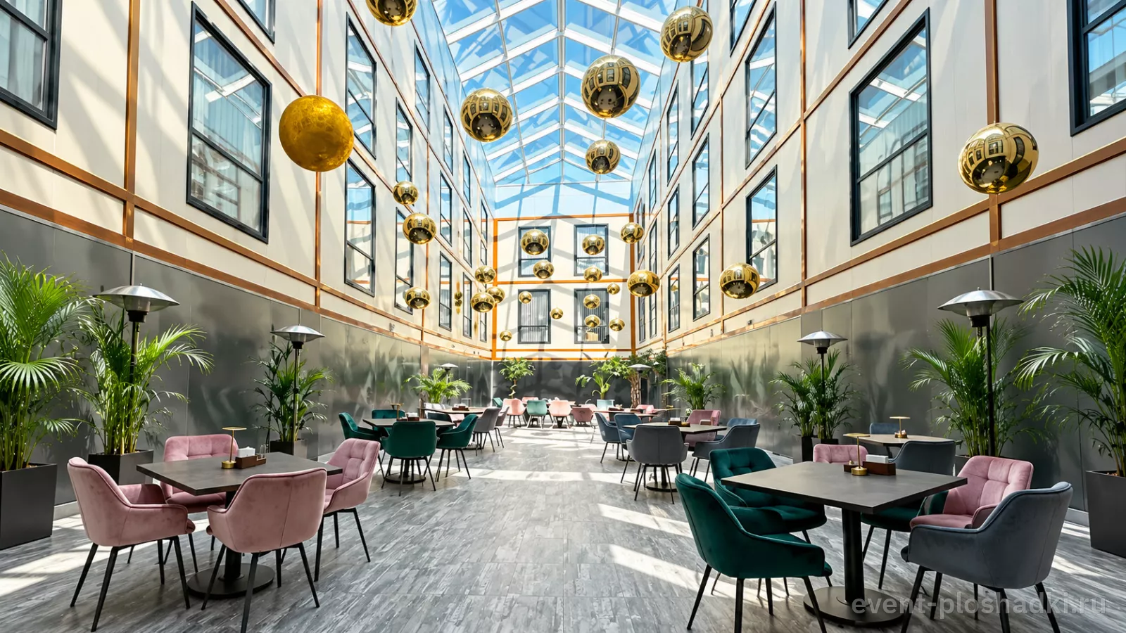 Бизнес-центр «Аурум» — Зал Atrium Hall — конференц-зал в Санкт-Петербурге